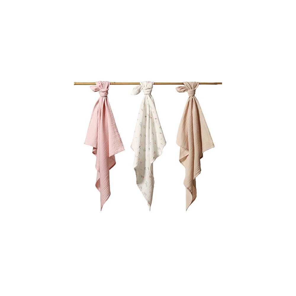 828/01 MUSLINO SAUSKELNĖS CRINKLED SUPER SOFT PINK-Priežiūrai, Vonios tekstilė, Vystyklai-e-vaikas