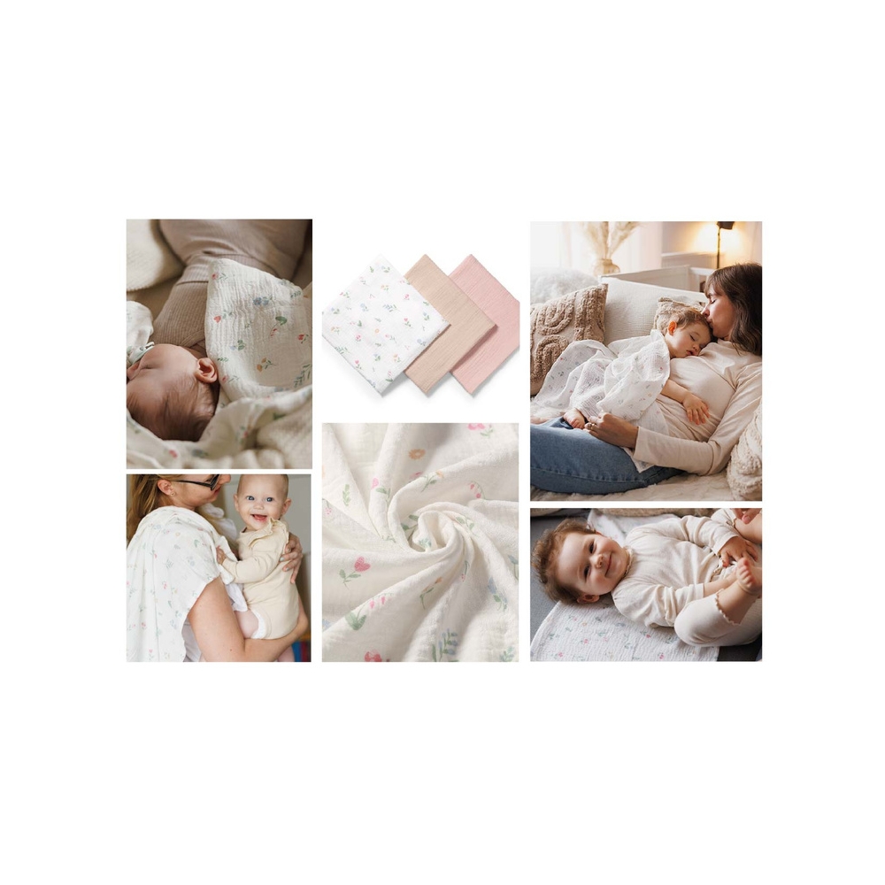 828/01 MUSLINO SAUSKELNĖS CRINKLED SUPER SOFT PINK-Priežiūrai, Vonios tekstilė, Vystyklai-e-vaikas