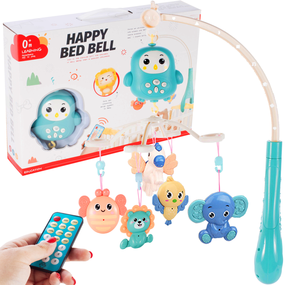 Karuselė pelėda su gyvūnais su nuotolinio valdymo pulteliu-Miegui, Migdukai ir karuselės, Karuselės-e-vaikas