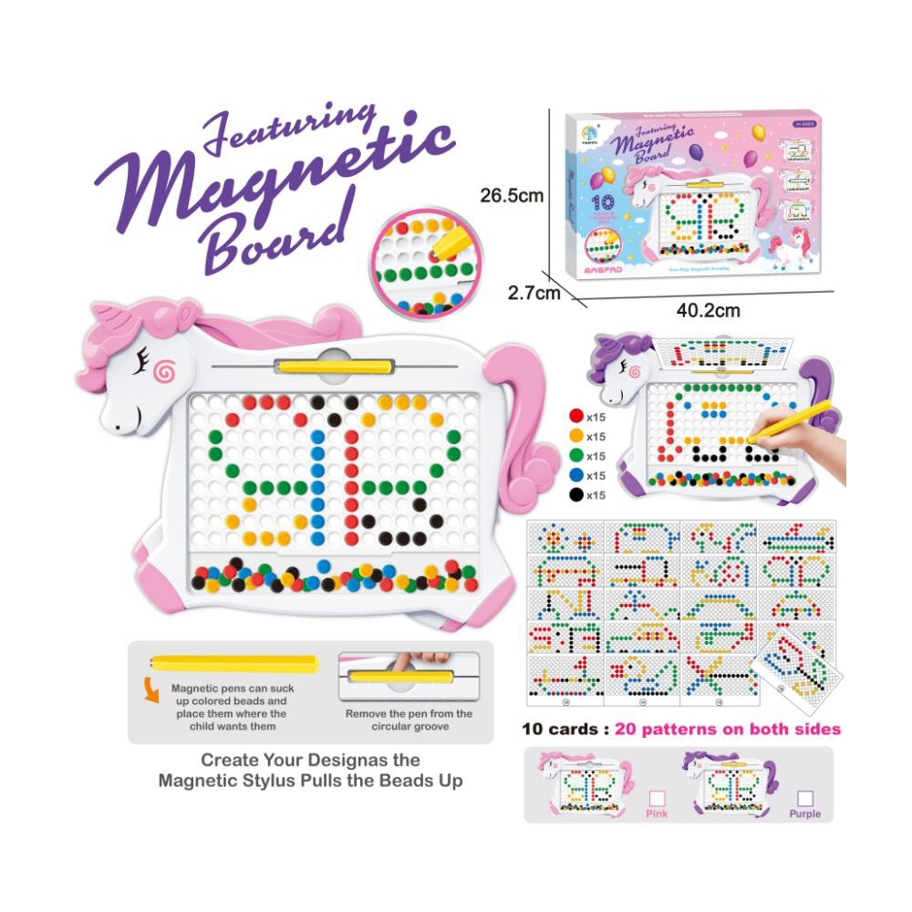 Magnetinė lenta vienaragis-Žaislai, Dėlionės, Magnetinės dėlionės-e-vaikas