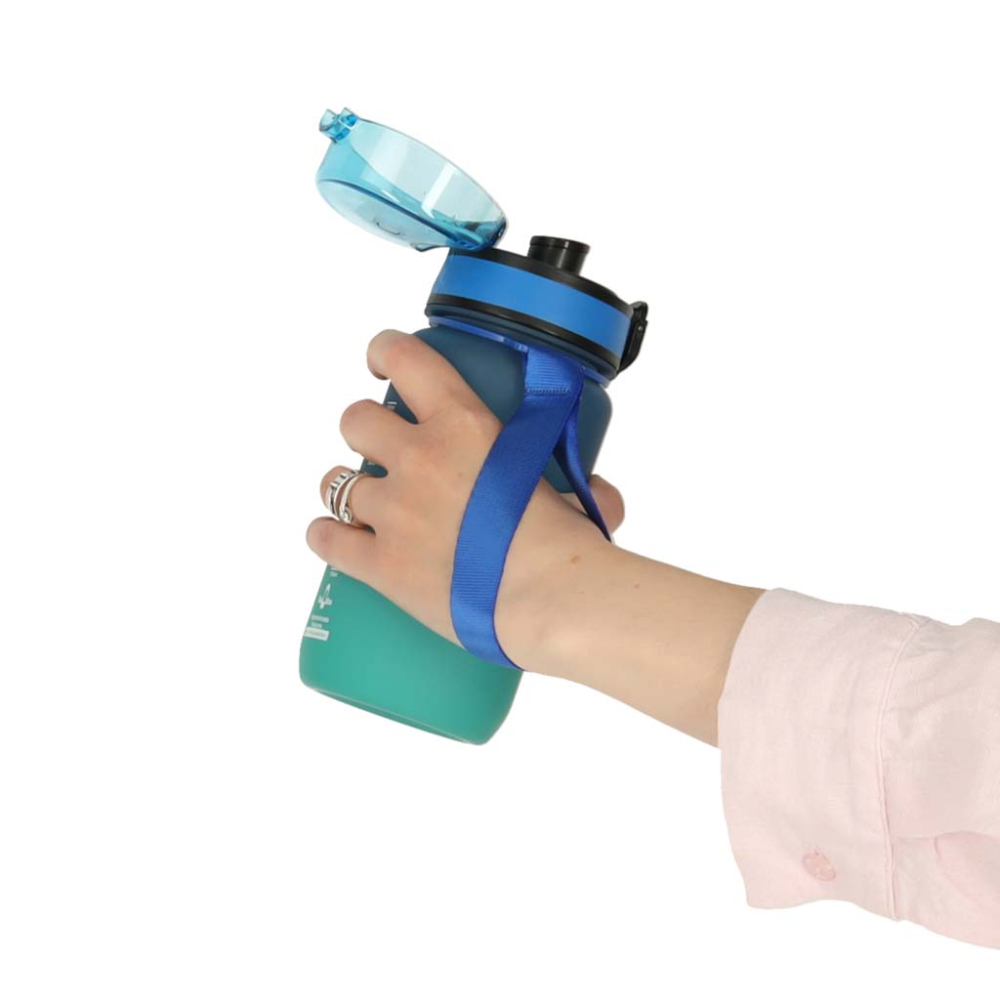 Vandens buteliukas sportinis buteliukas su kandikliu BPA FREE 600ml mėlynai žalios spalvos