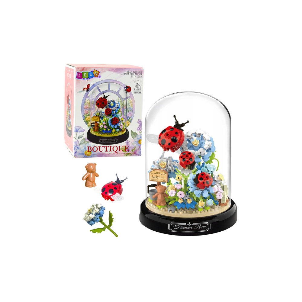 Konstruktorius Gėlių kompozicija kupole 596 el.-Žaislai, Konstruktoriai, Lego, statybiniai blokai-e-vaikas