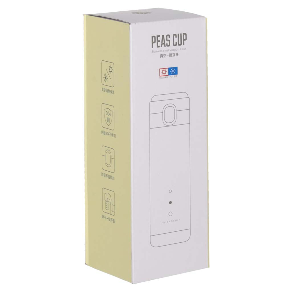 LED termoso puodelis su kandikliu 350 ml rožinės spalvos