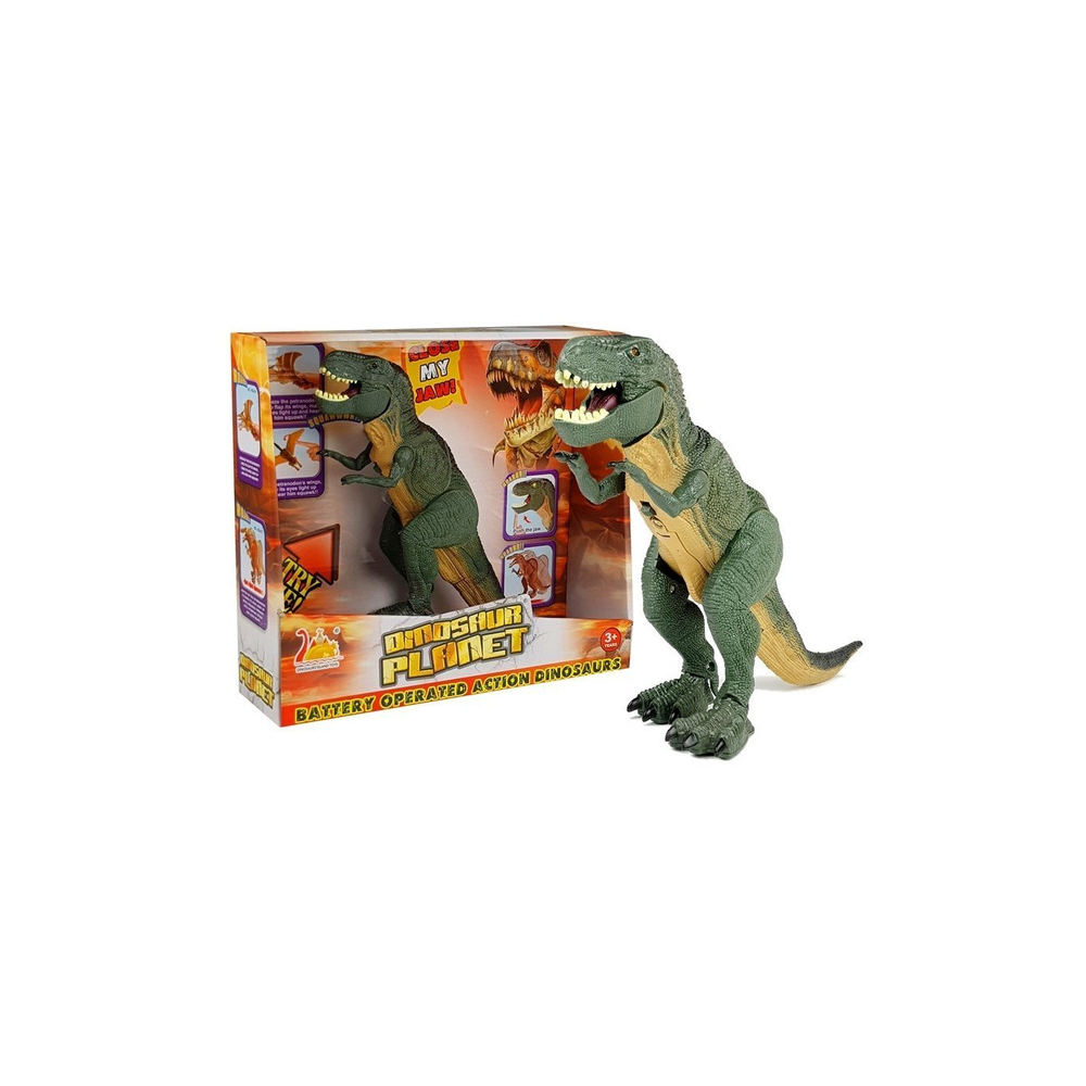 Dinozaur Tyranozaur Na Baterie Zielony Chodzi