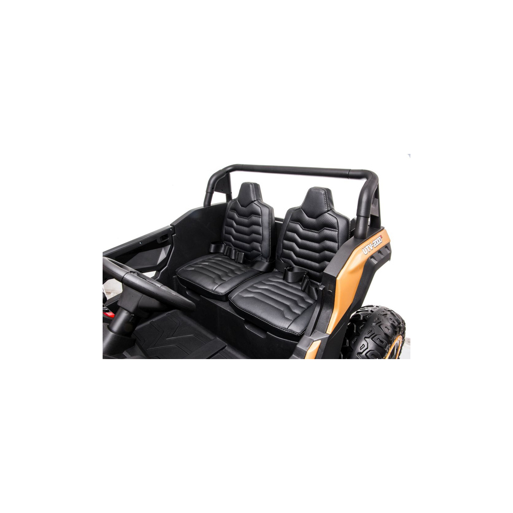 Dvivietis elektromobilis A032 24V14Ah EVA, Gold-Elektromobiliai vaikams, Keturračiai ir bagiai-e-vaikas