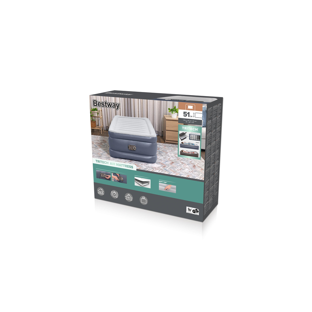 Dmuchany Materac Z Pompką 191 x 97 x 51 cm Bestway 6713G