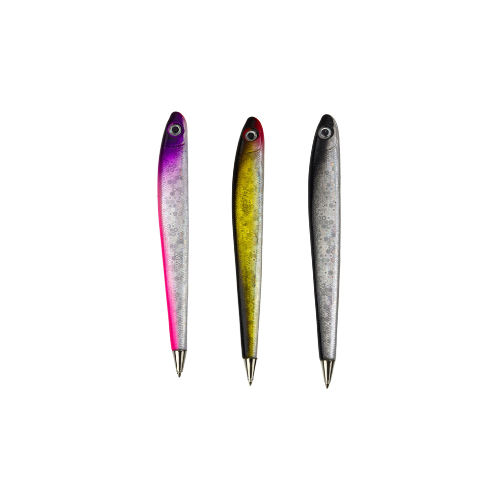 Žuvies formos rašiklis - mėlynas rašalas 12,5 cm MIX 1vnt-Mokyklai, kūrybai, Kanceliarija-e-vaikas