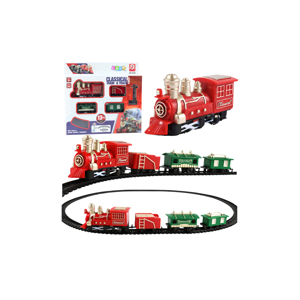 Mini geležinkelis lokomotyvas Vagonai su bėgiais 13 el.-Žaislai, Auto ir transporto žaislai, Traukiniai-e-vaikas