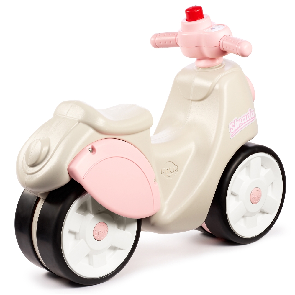 FALK Motoroleris Strada Retro Riding mergaitėms Tylios padangos nuo 1 metų-Judėjimui, Paspiriamosios mašinėlės ir jų priedai, Pa