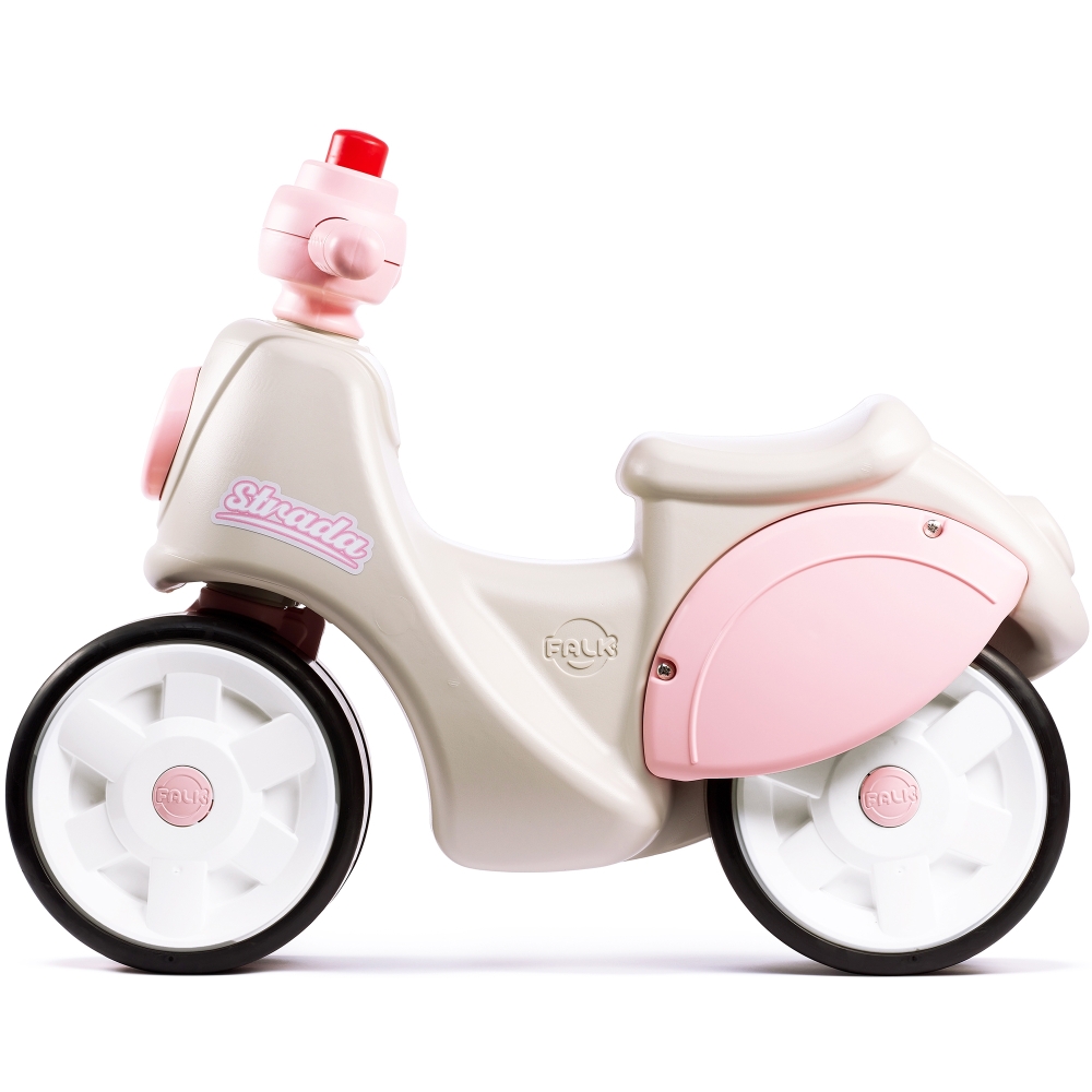 FALK Motoroleris Strada Retro Riding mergaitėms Tylios padangos nuo 1 metų-Judėjimui, Paspiriamosios mašinėlės ir jų priedai, Pa