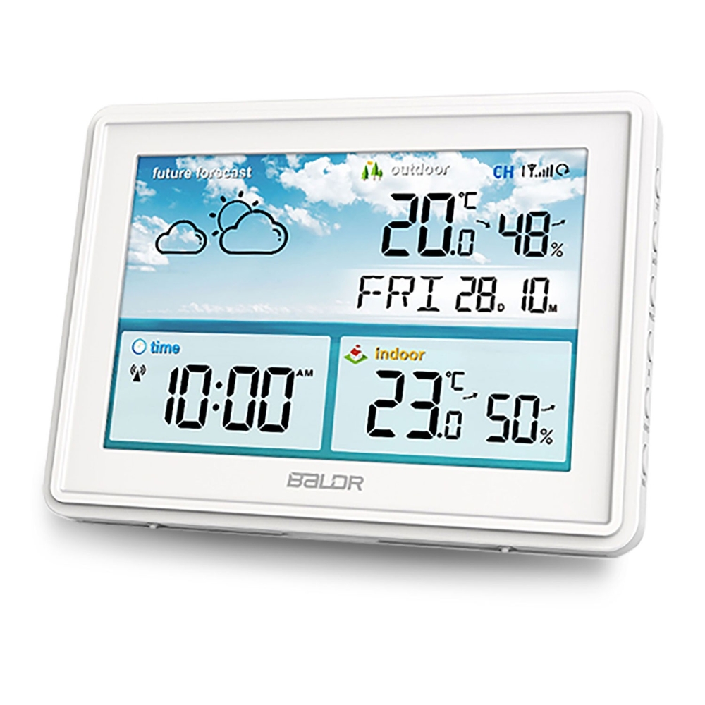 Meteorologijos stotis su ekranu BD-909 balta-Namai, laisvalaikis, turizmas, Namų apyvokos prekės-e-vaikas