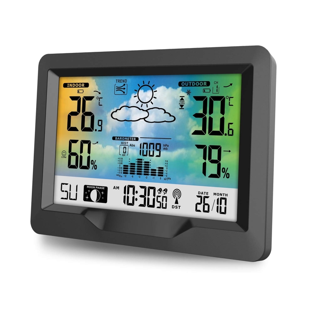 Meteorologijos stotis su ekranu BD-901 juoda-Namai, laisvalaikis, turizmas, Namų apyvokos prekės-e-vaikas