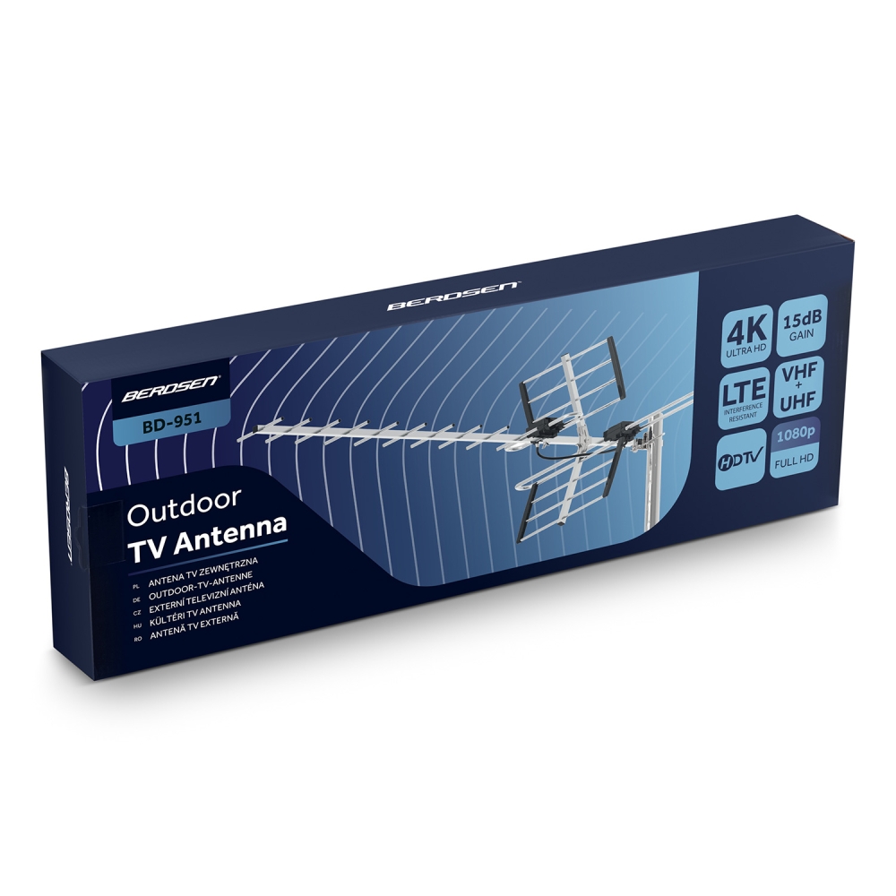 Lauko kryptinė TV antena ultra HD 4K Berdsen BD-951-Namai, laisvalaikis, turizmas, Namų apyvokos prekės-e-vaikas