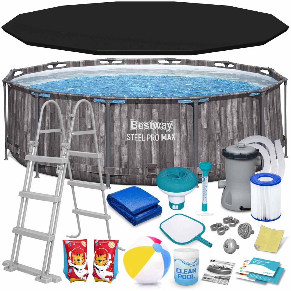 Sodo rėminis baseinas 366 x 100 cm 18in1 Bestway 5614X-Baseinai, Karkasiniai baseinai-e-vaikas