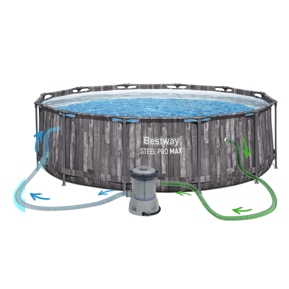 Sodo rėminis baseinas 366 x 100 cm 18in1 Bestway 5614X-Baseinai, Karkasiniai baseinai-e-vaikas