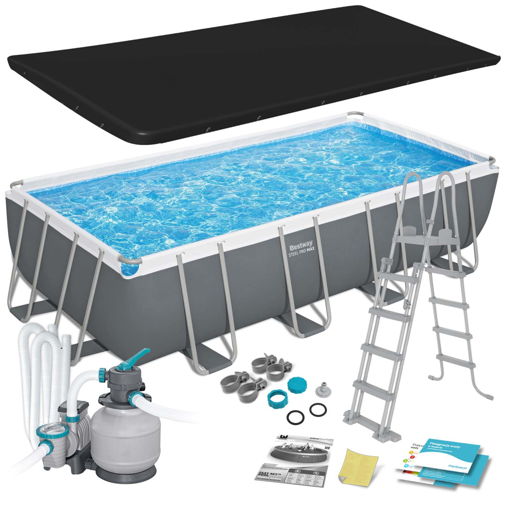 Sodo rėminis baseinas 549 x 274 x 122cm 12in1 Bestway 56466N-Baseinai, Karkasiniai baseinai-e-vaikas