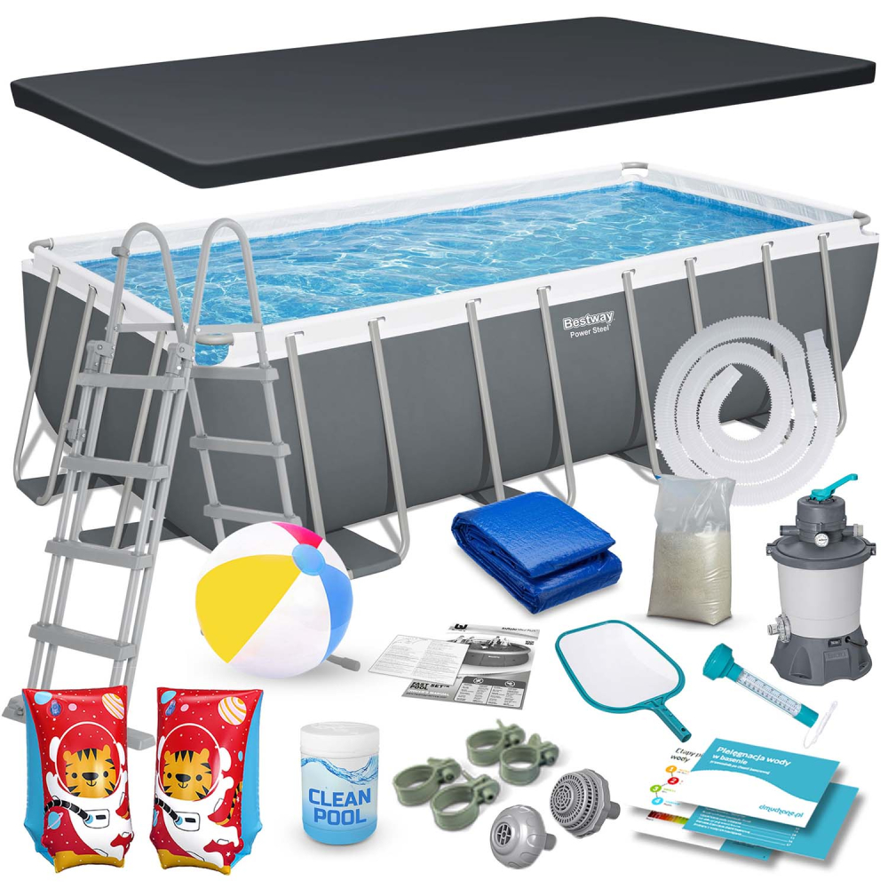 Sodo rėminis baseinas 488x244x122cm 18in1 Bestway 56671N-Baseinai, Karkasiniai baseinai-e-vaikas