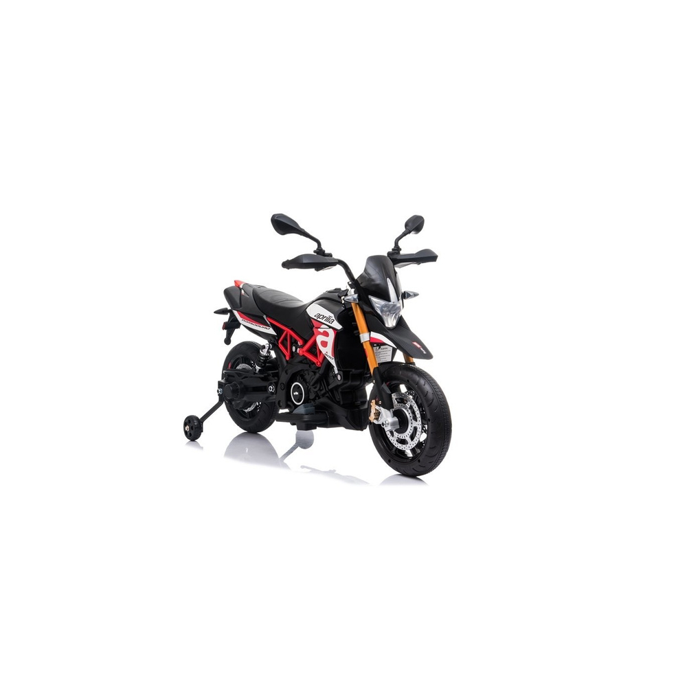 Aprilia A007 akumuliatorinė transporto priemonė juodai raudonos spalvos-Elektromobiliai vaikams, Motociklai-e-vaikas