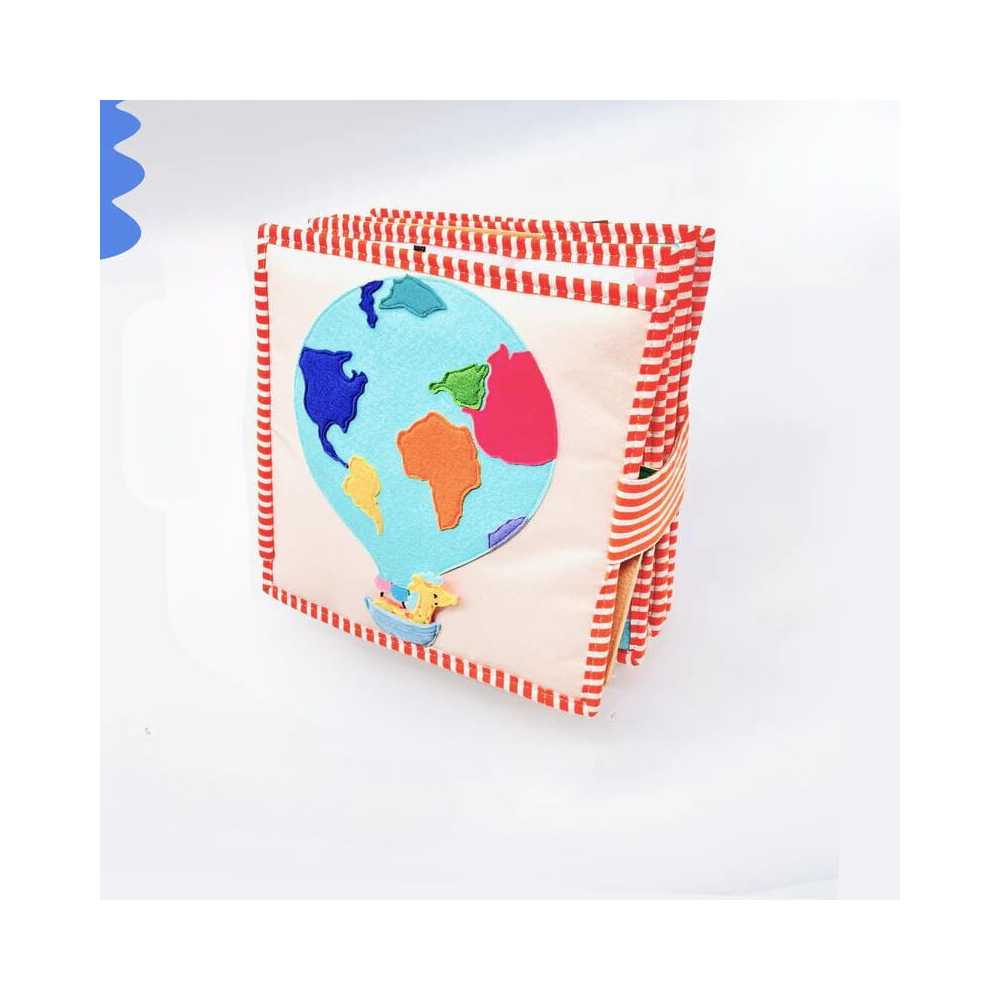 Didelė sensorinė mokomoji knygelė JD - Aplink pasaulį-Žaislai, Kūdikiams, Žaislai mažyliams (iki 4 m.