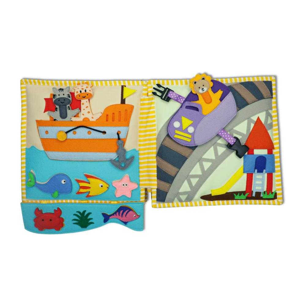 Didelė sensorinė mokomoji knygelė JD - Keliautojas-Žaislai, Kūdikiams, Žaislai mažyliams (iki 4 m.